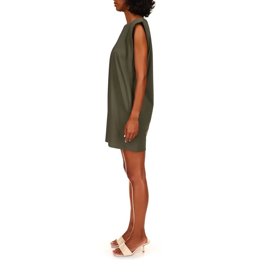 Shoulder Pad Dress (Hiker Green)