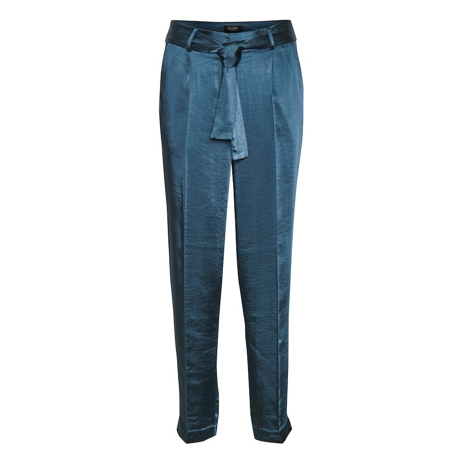 Yoana Satin Trouser Pants (Midnight Navy)