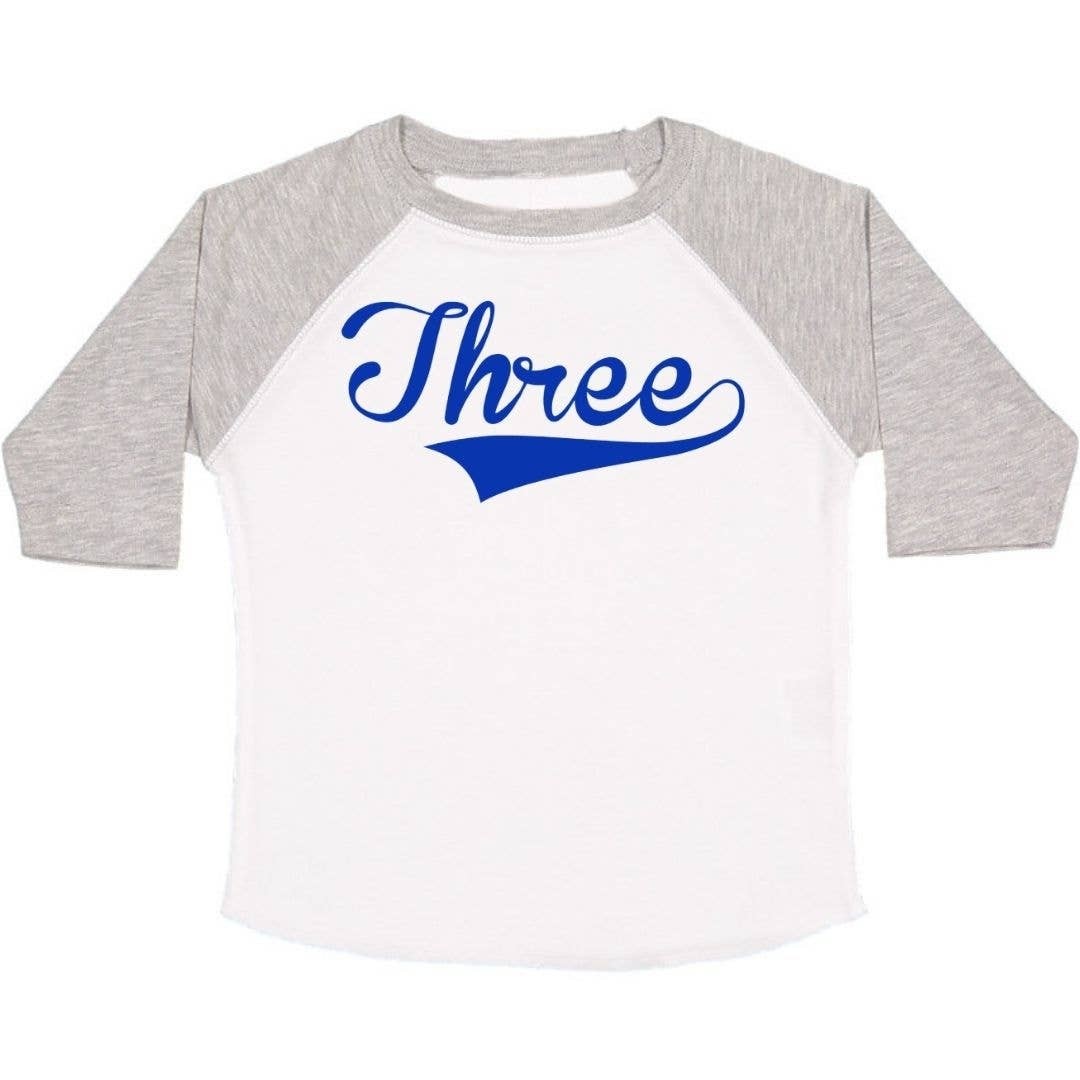 Birthday Boy Baseball Raglan (THREE)