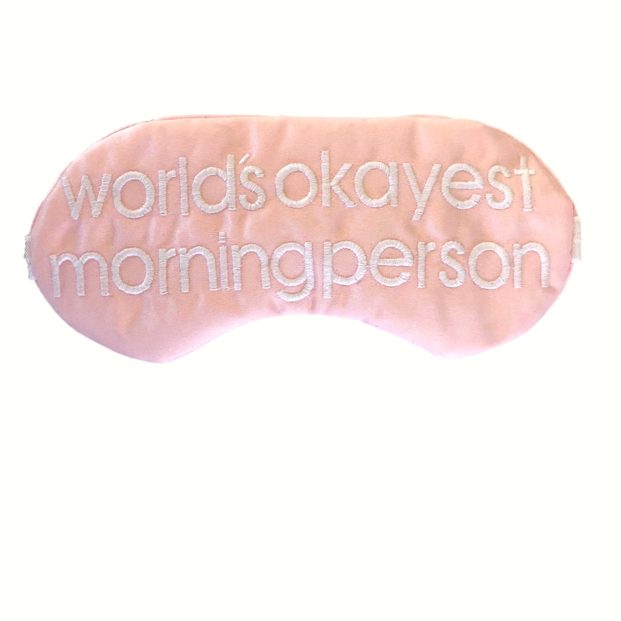 Satin Embroidered Sleep Mask (Worlds Okayest)