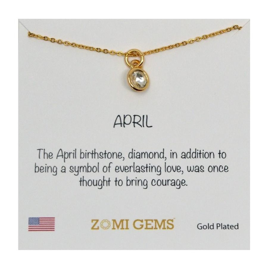 JULY Birth Stone Charm Necklace (Gold or Silver)