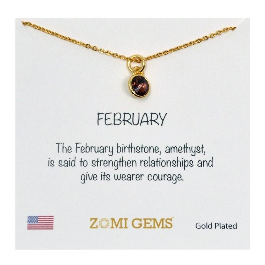 JULY Birth Stone Charm Necklace (Gold or Silver)