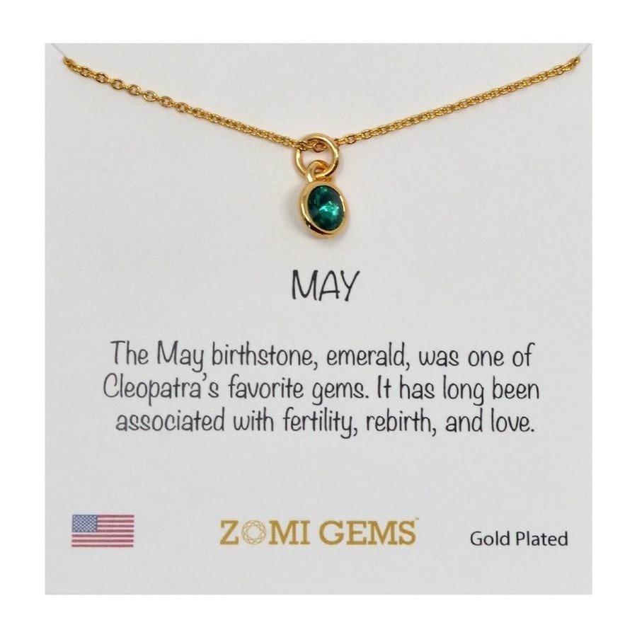 JULY Birth Stone Charm Necklace (Gold or Silver)