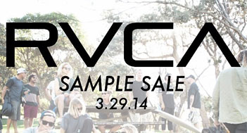 RVCA Sample Sale This Saturday