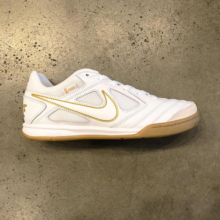 nike sb gato white metallic gold