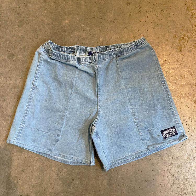 Quartersnacks Denim Jorts (Light Blue) Shorts at Emage Colorado, LLC