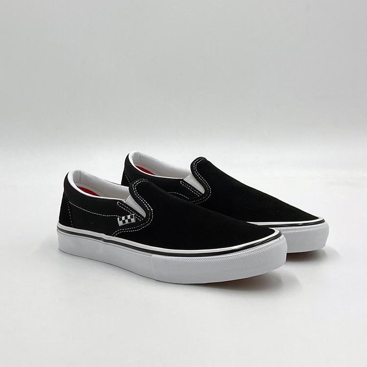 Vans Skate Slip-On (Black/White) Shoes Mens at Emage Colorado, LLC