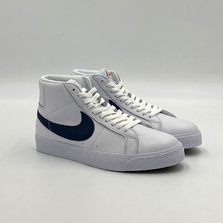 Nike SB Blazer Mid ISO (White/Navy) Shoes Mens at Emage Colorado, LLC