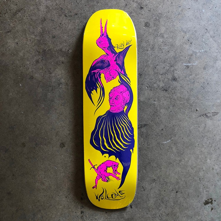 Welcome Skateboards Ryan Lay Isobel on Stonecipher Yellow Decks at 