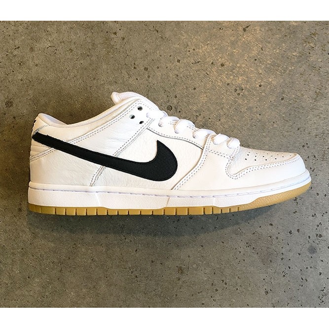 orange label dunk low white