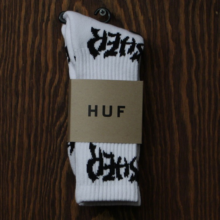 HUF X Thrasher Logo Socks (White)