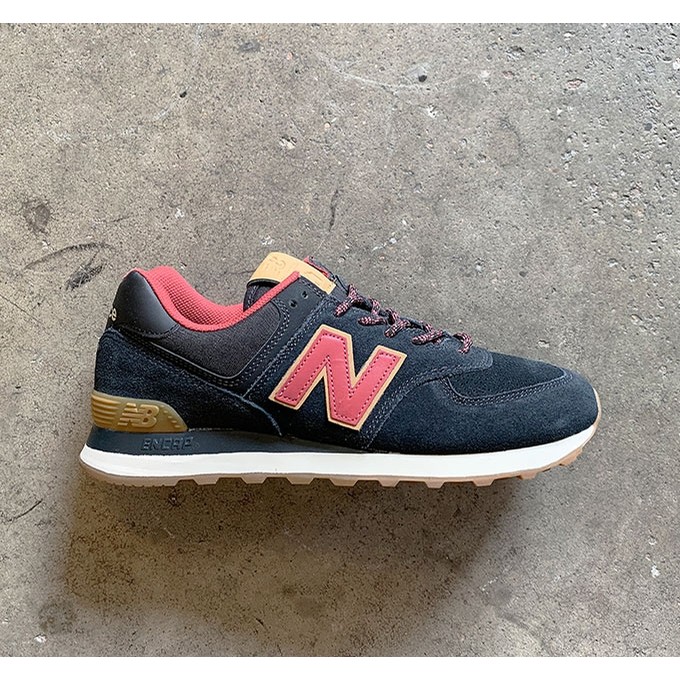 new balance 574 black with earth red 