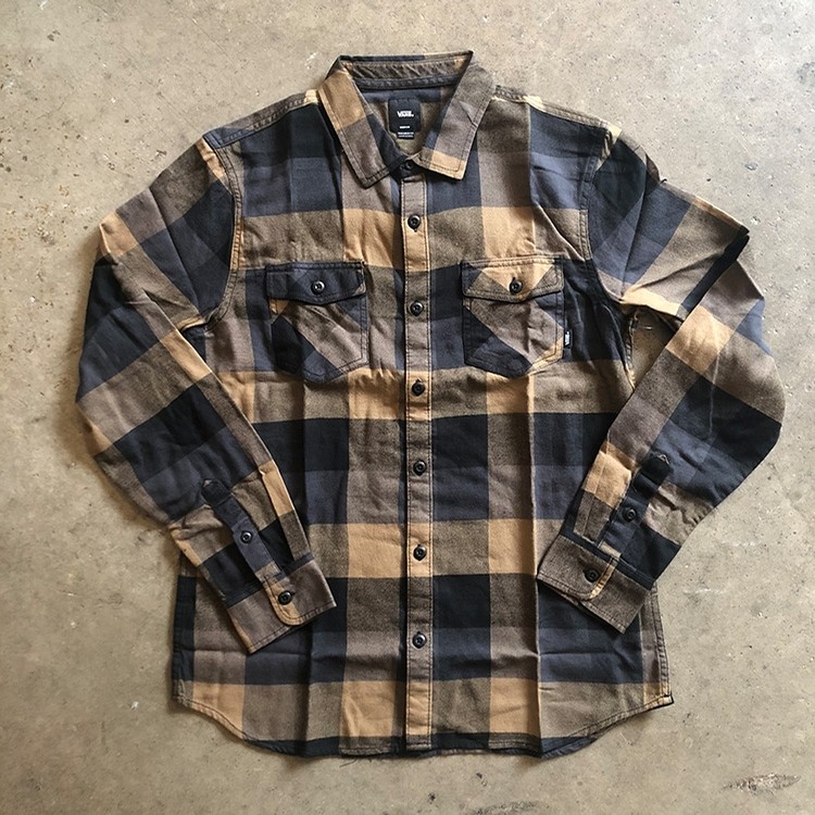 vans flannel black