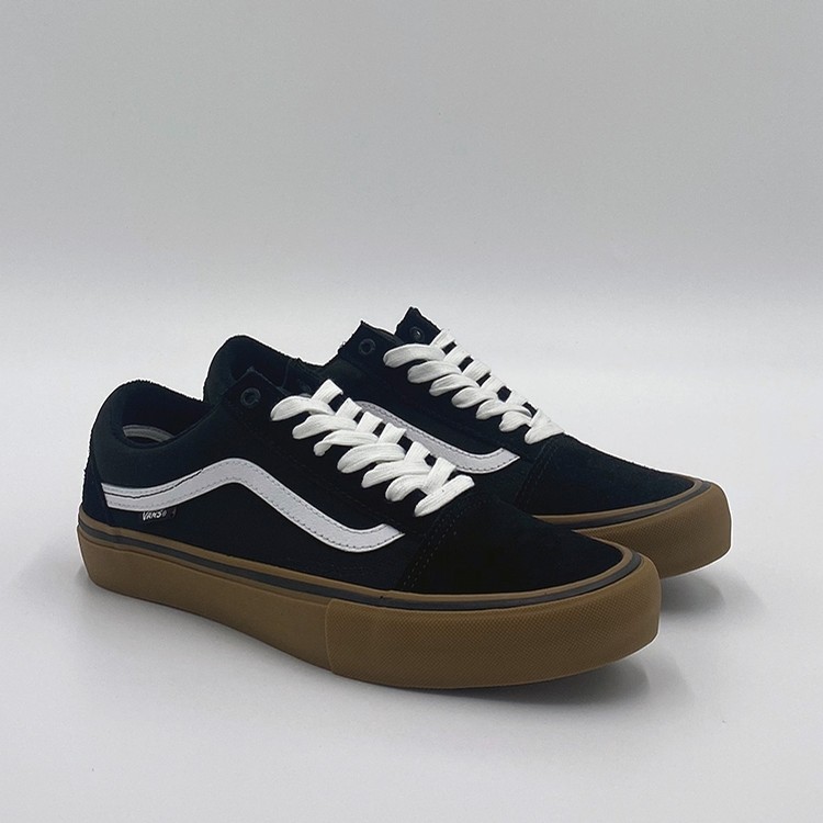 vans old skool pro black and gum