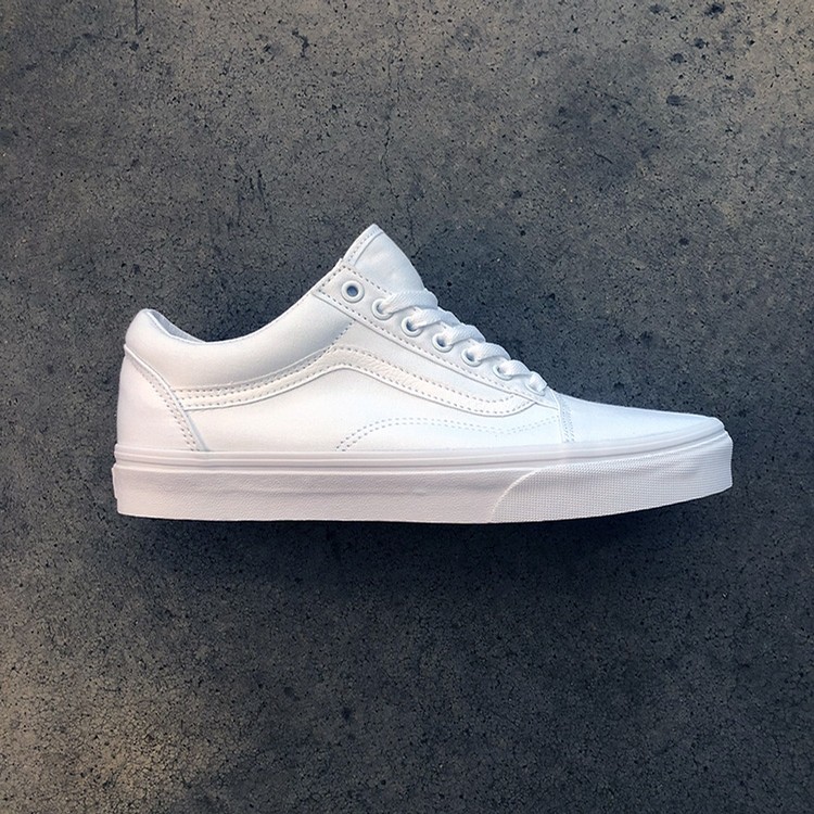 vans old school true white