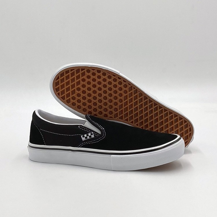 Vans Skate Slip-On (Black/White) Shoes Mens at Emage Colorado, LLC