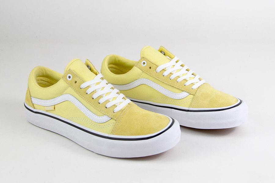 pale yellow old skool vans
