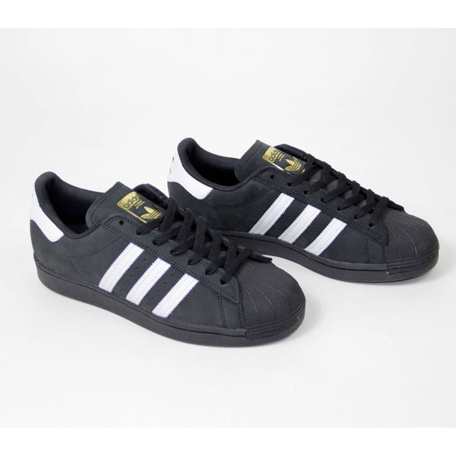 Adidas Superstar ADV (Black/White/Gold) Shoes at Embassy