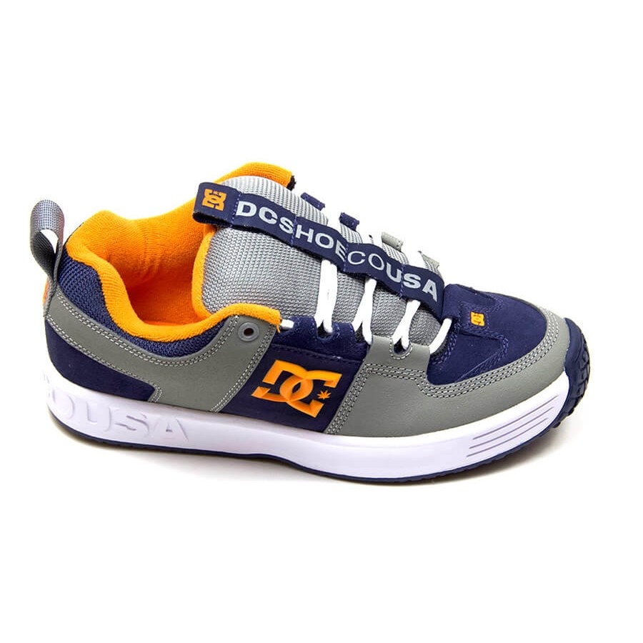 grey and orange sneakers