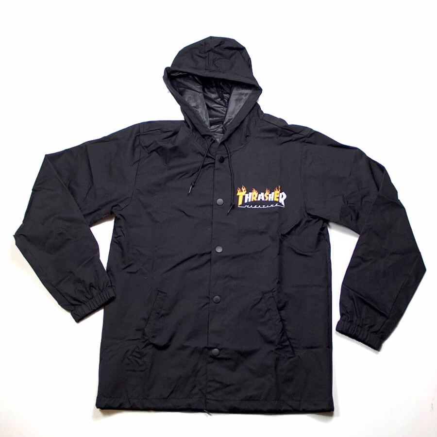 thrasher flame mag coach jacket