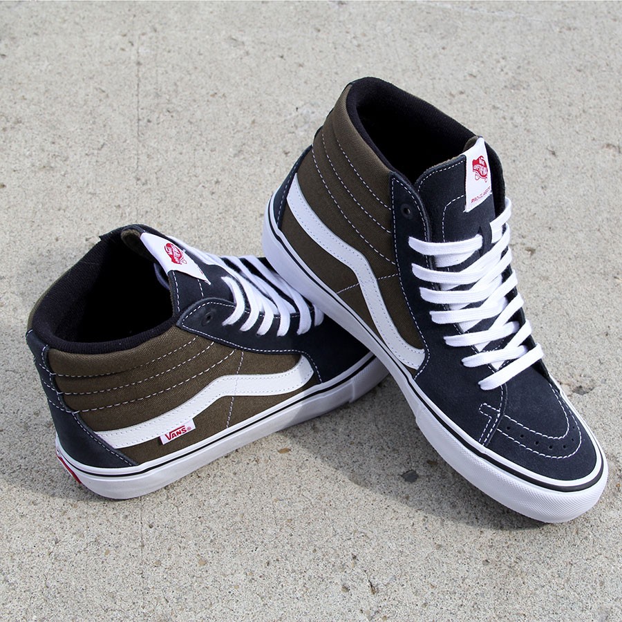 Vans SK8-Hi Pro (Ebony/Olive) Shoes at Embassy