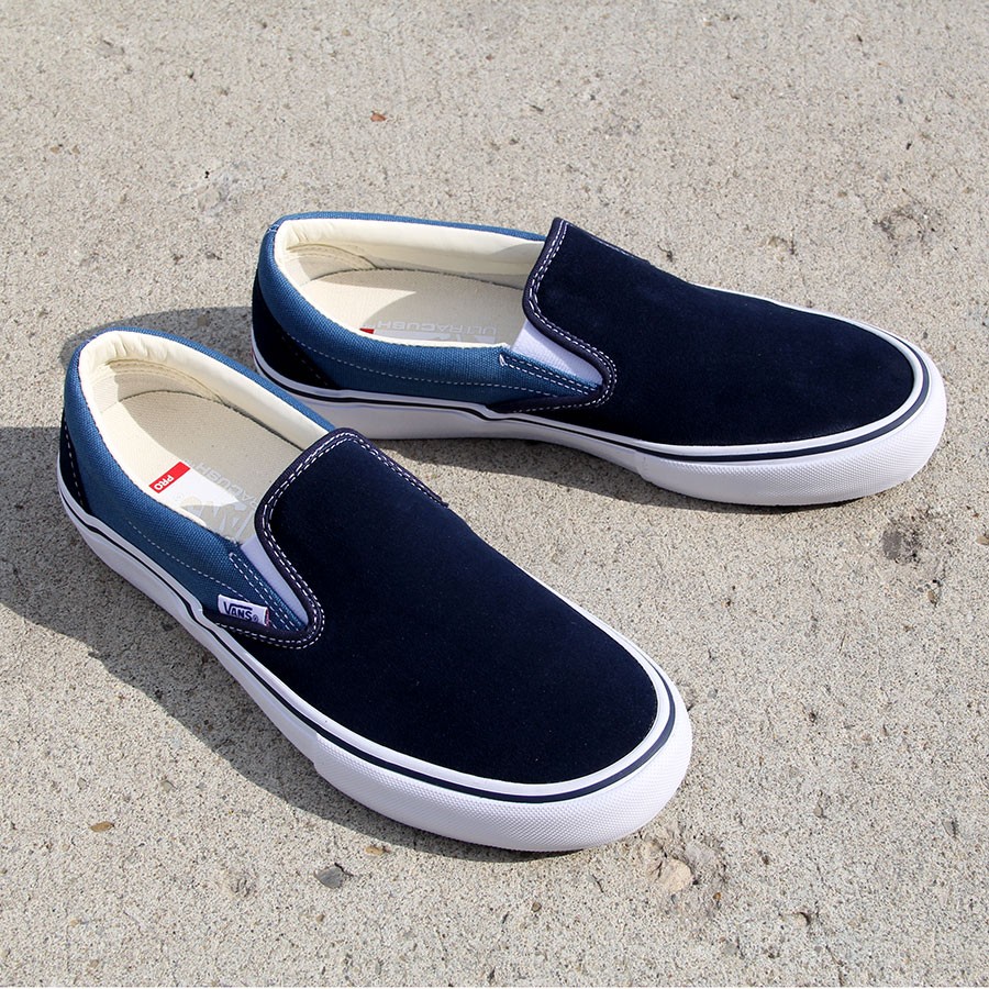 vans slip on pro two tone navy