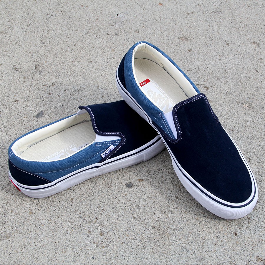 Vans SlipOn Pro ((Two Tone) Navy/ Stv Navy) Shoes at Embassy