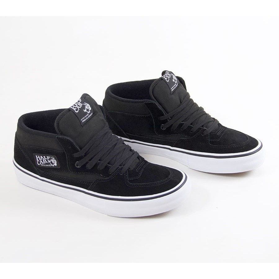 vans half cab white black sole