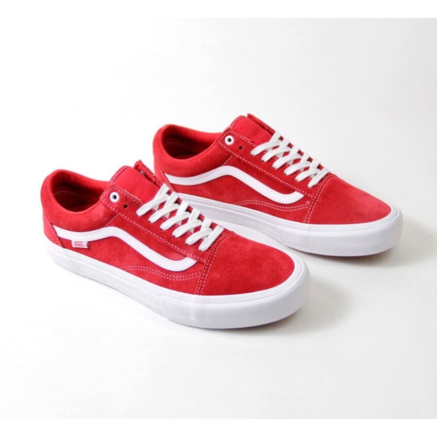 vans old skool red suede