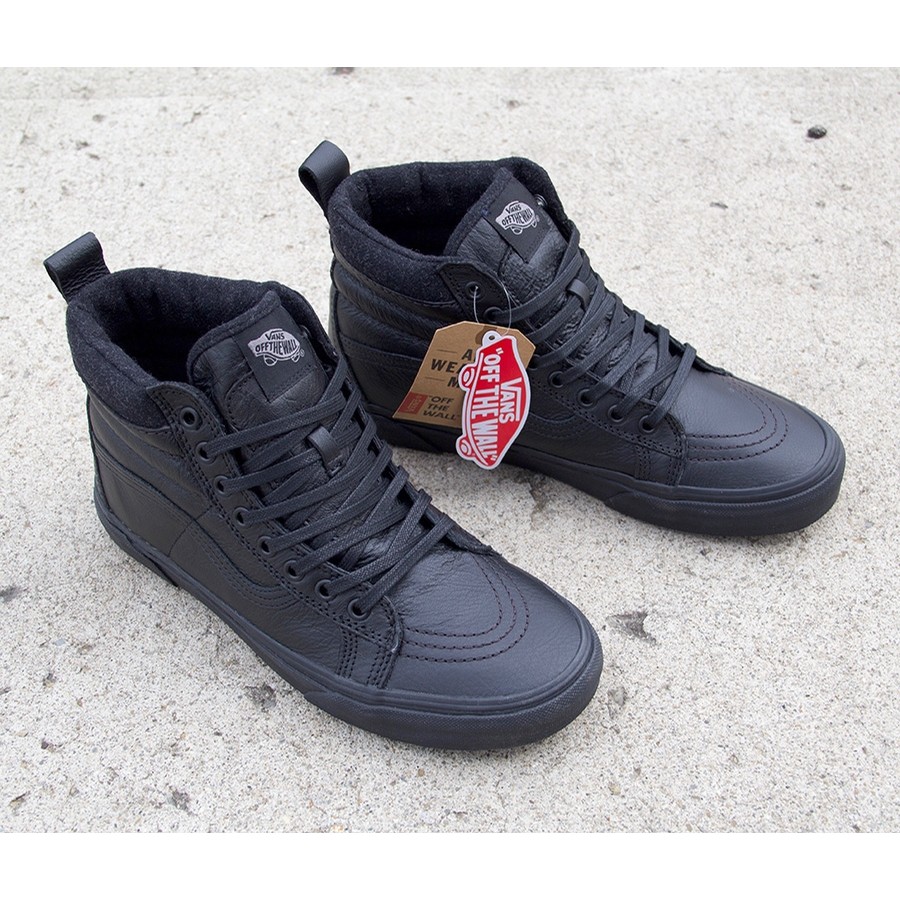 sk8 hi mte black leather