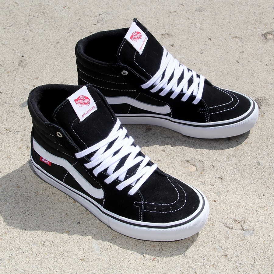 vans sk8 hi pro black and white