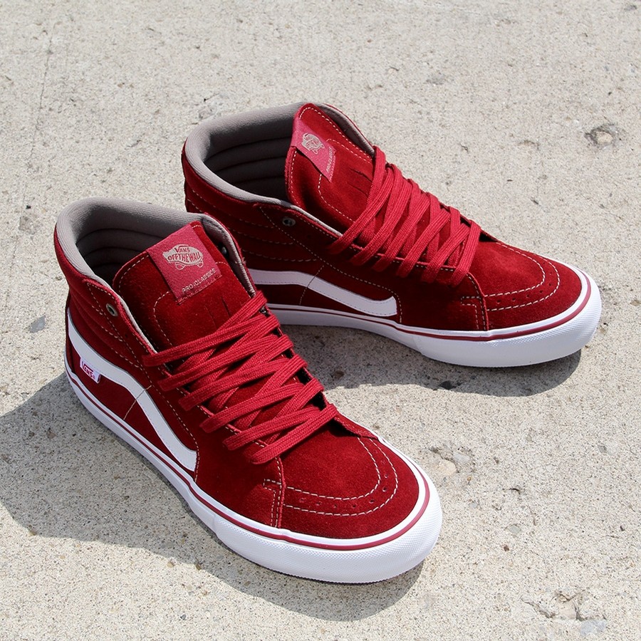 Vans Sk8-Hi Pro (Red Dahlia) Shoes at 