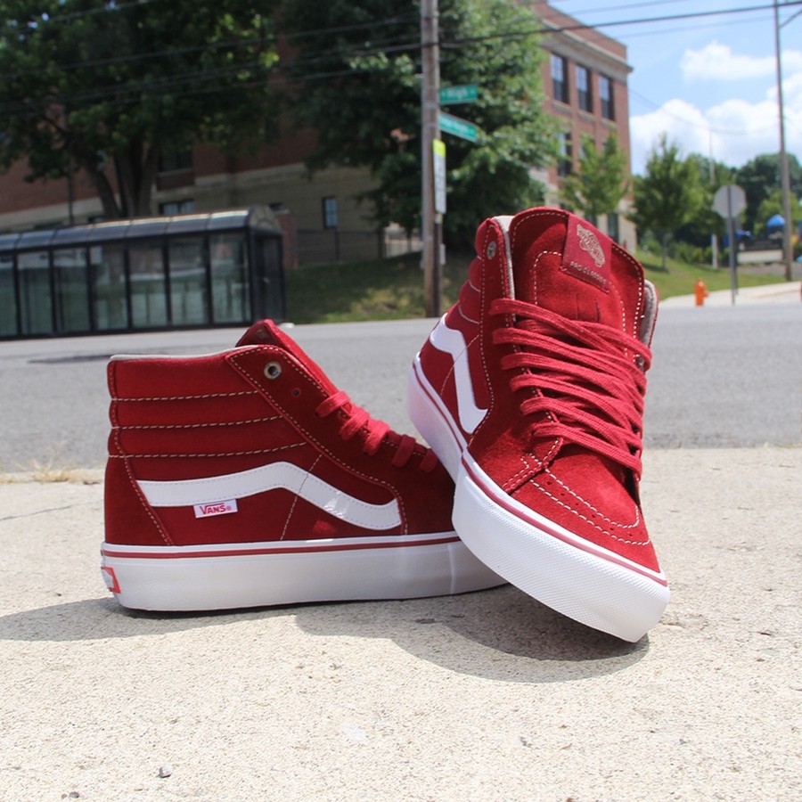 vans sk8 hi pro red