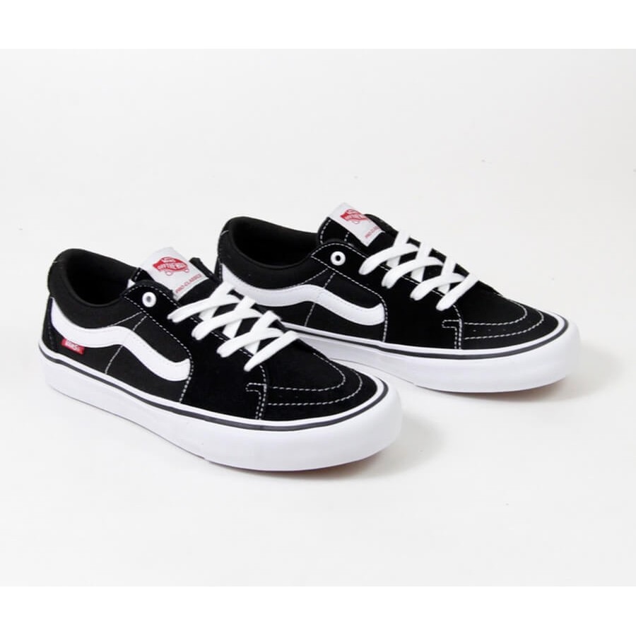 vans sk8 low pro black white