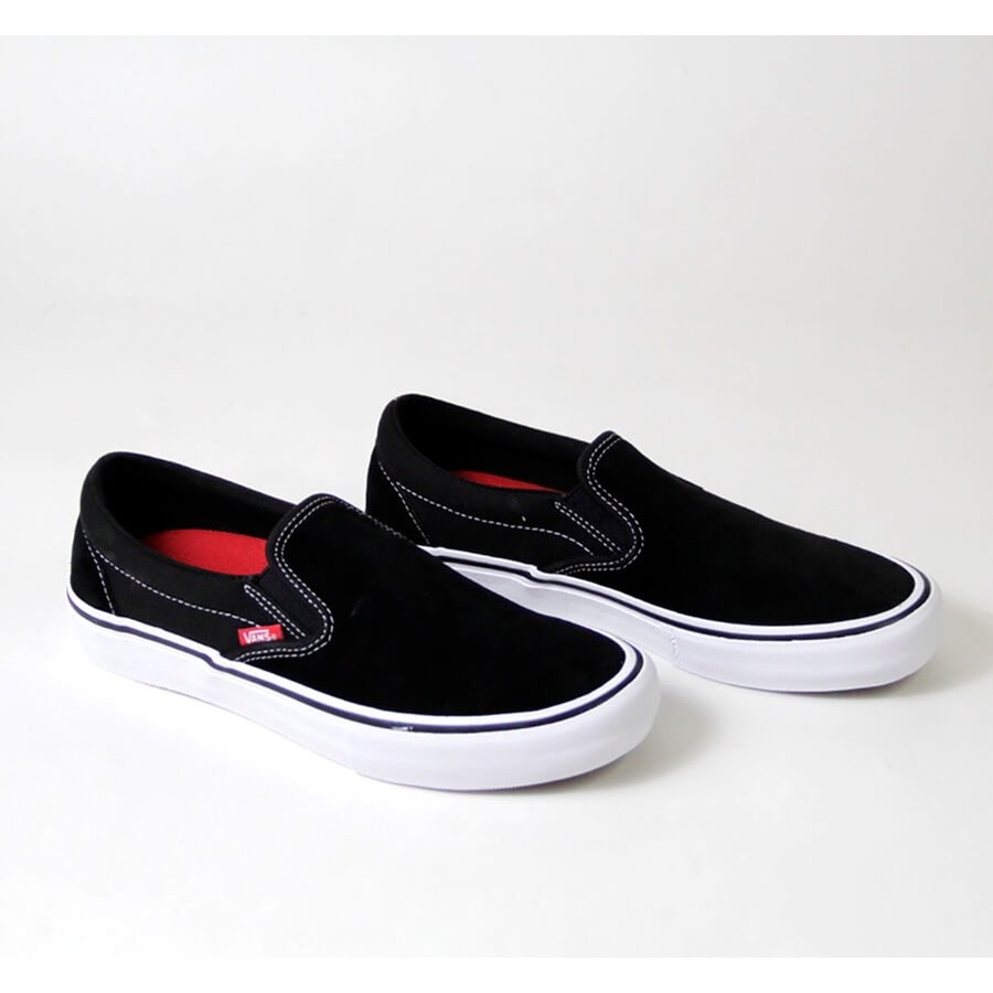 vans slip on pro all black