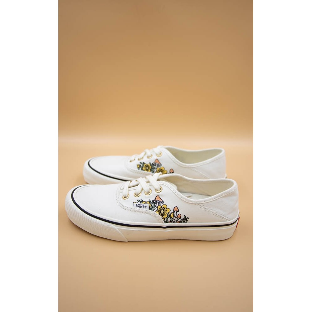 white floral vans