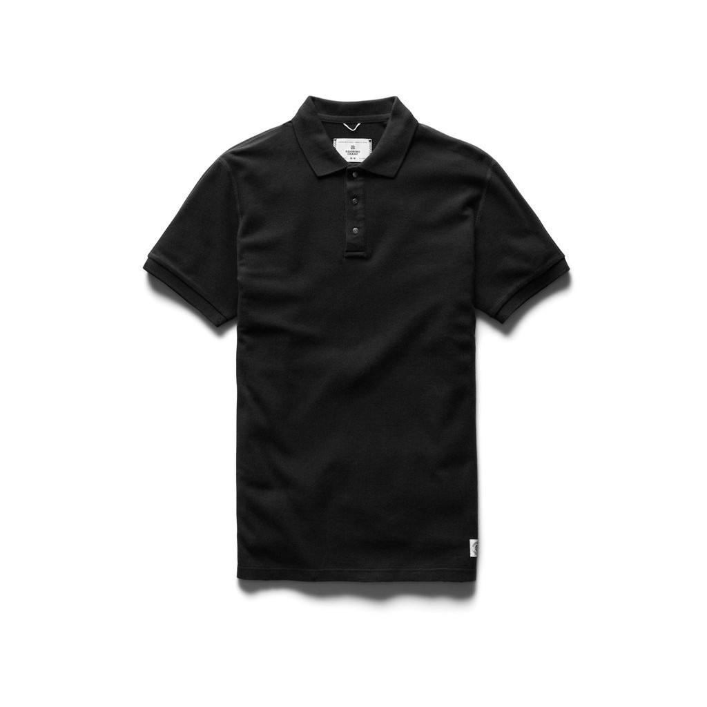 Athletic Pique Polo: Black