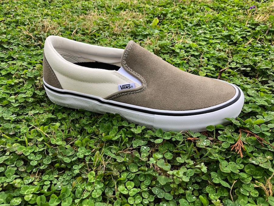 vans slip on pro green