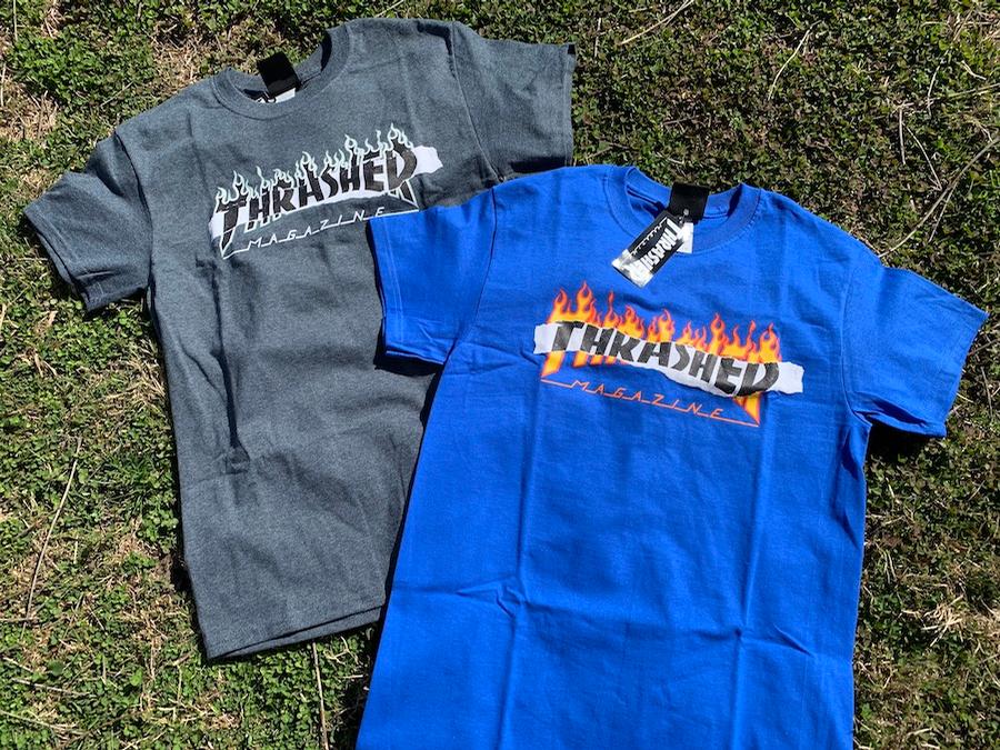 Thrasher ripped blue shirt Clearance