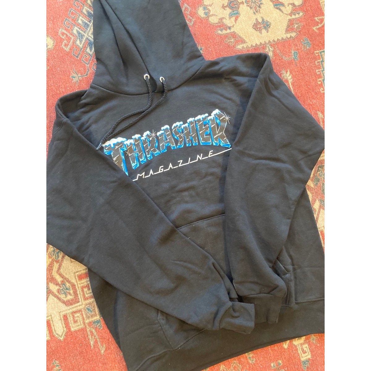 Thrasher Black Ice Hoodie Sweatshirts at Home Skateshop
