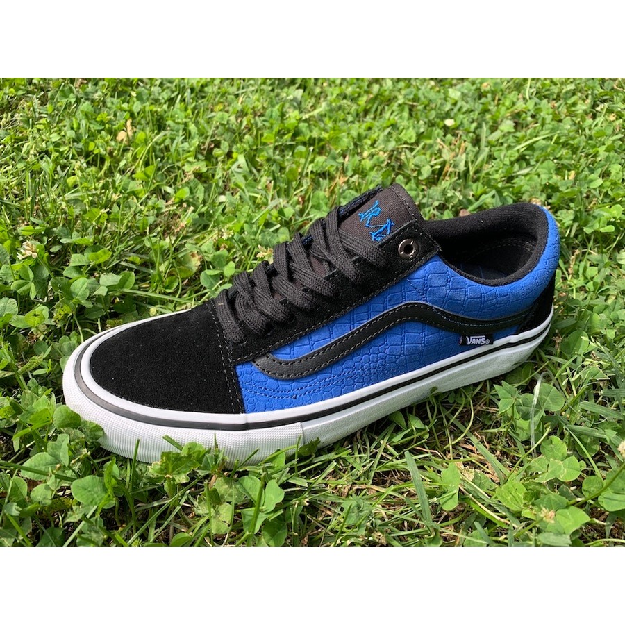 vans old skool pro zorilla blue crocodile skate shoes