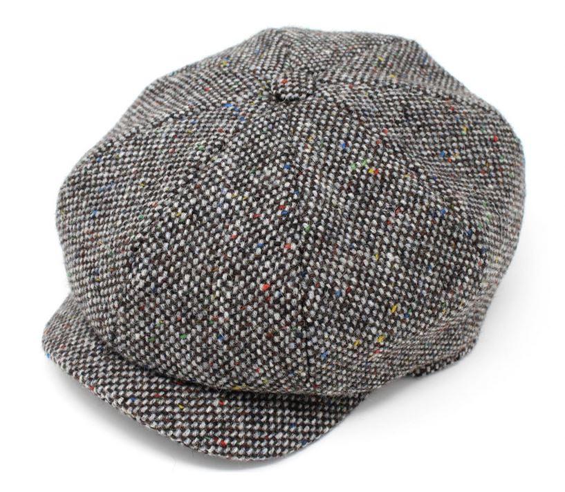 Hanna Hats Peaky Blinder Cap (Brown Salt and Pepper) Clothing Caps Hats