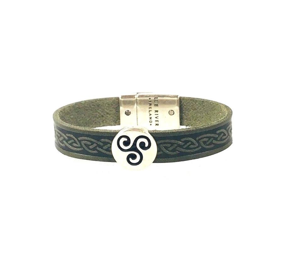 Lee River Leather Celtic Leather Cuff from Ireland (Triskle) Jewelry ...