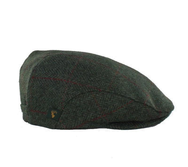 Muckross Weavers Irish Tweed Cap (Kerry Green Herringbone) Clothing