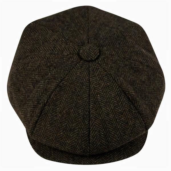 Traditional Irish Cap Irish Newsboy Cap (Olive Green Herringbone