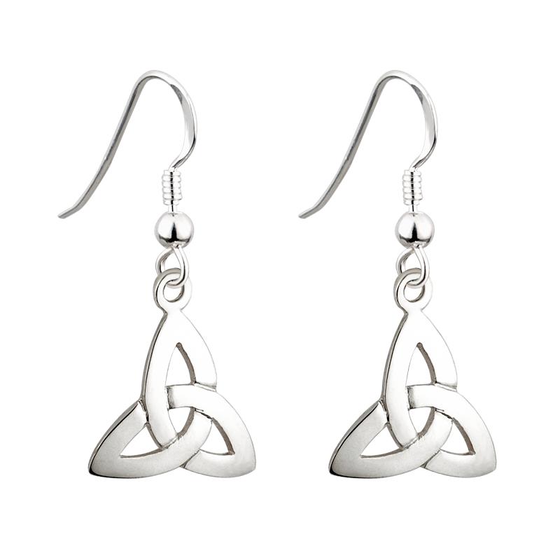Solvar Jewelry Silver Trinity Knot Dangle Earrings Earrings at Irish on ...