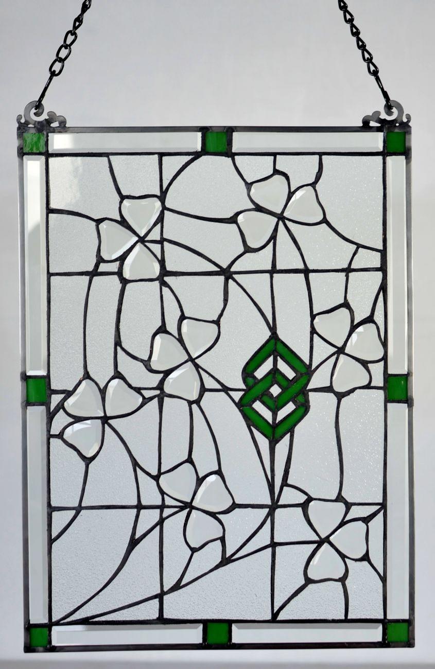 BOE Irish Shamrock Beveled Stained Glass Gifts For Home Stain Glass at