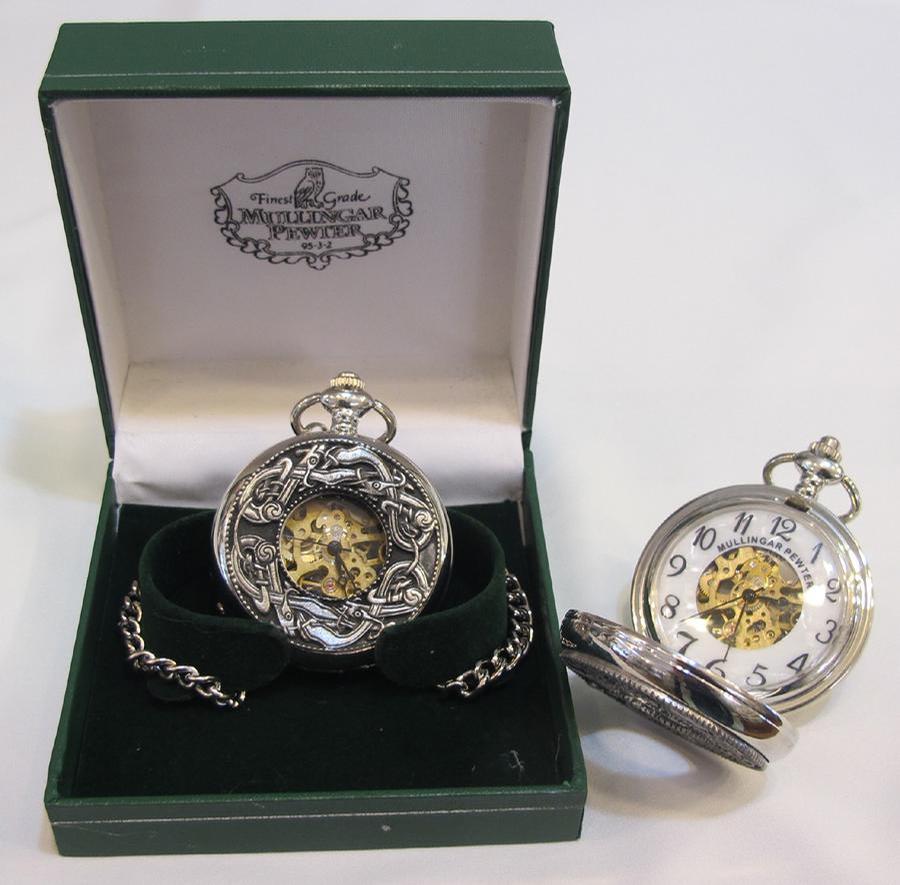 Mullingar Pewter Irish Pocket Watch (Celtic Dragon) Jewelry Tiaras