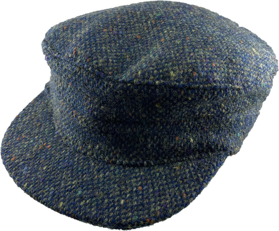 Hanna Hats Skipper Cap (Blue and Green Salt and Pepper) Clothing Caps