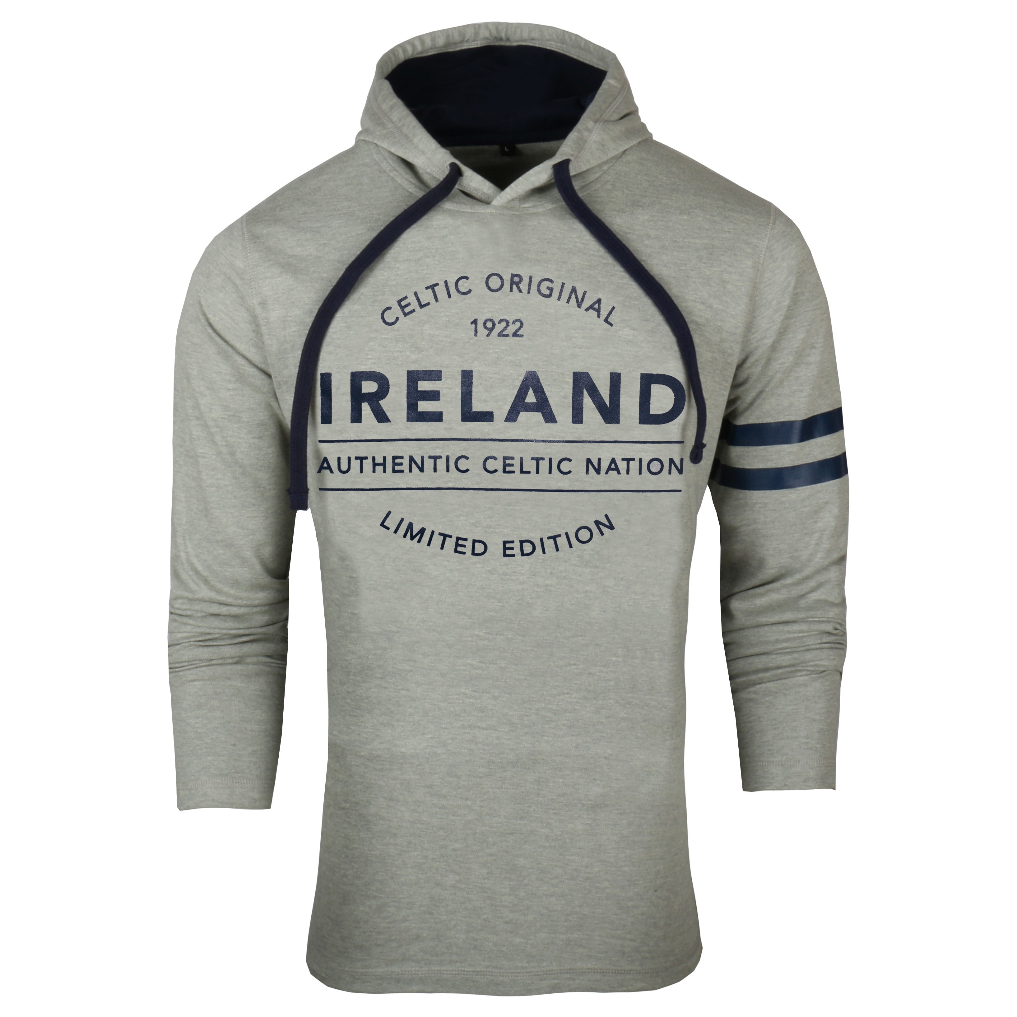Malham USA Lightweight Grey Ireland Hoodie Clothing Tops at Irish on Grand